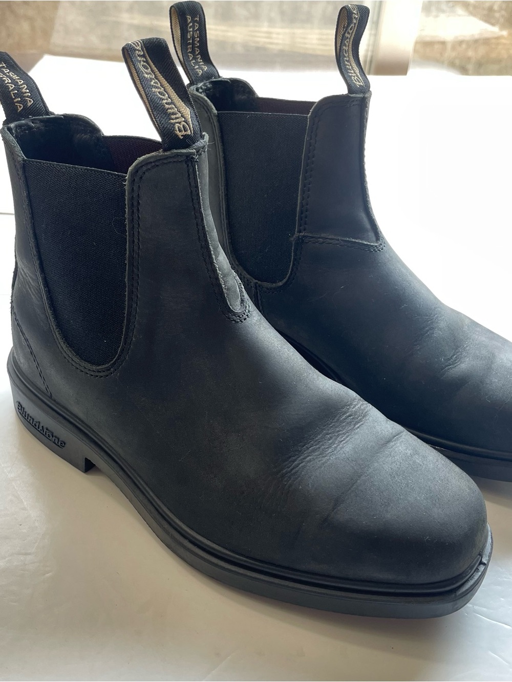 Blundstone 1308 Chisel Toe Chelsea Boots Rustic Black Leather Size AUS 5 / US W8